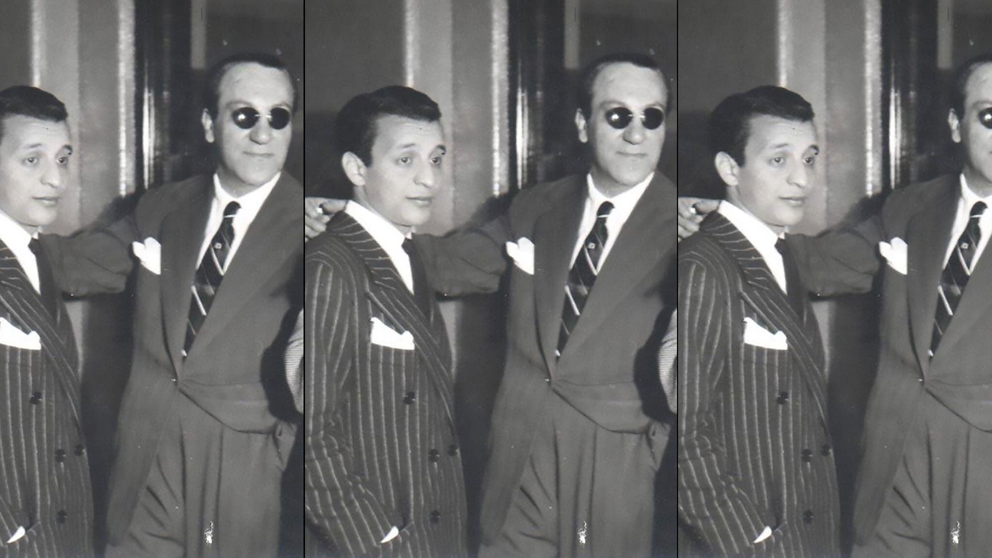 Singer Roberto Rufino & Orchestra leader Carlos Di Sarli in suits